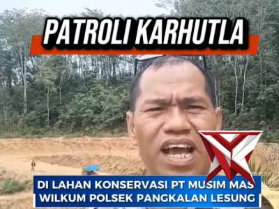 patroli karhutla di Blok 20-21 Areal Konservasi PT Musim Mas
