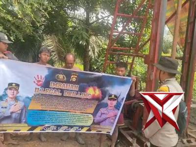 Himbayan utk tidak legal drilling olah Polsek Sanga desa - PoliceTube