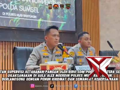 Supervisi biro sdm Polda Sumsel di polres Muba andalan - PoliceTube