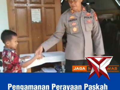 Kegiatan pengamanan Gereja Polsek Purwodadi Polres Musi Rawas Polda Sumsel