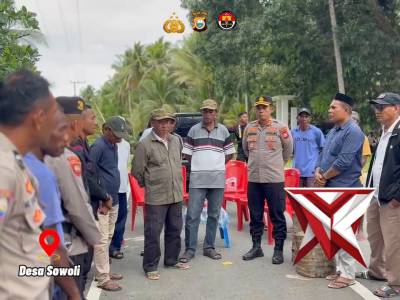 Kapolres haltim bersama personil melakanakan giat ke perbatasan haltim halteng