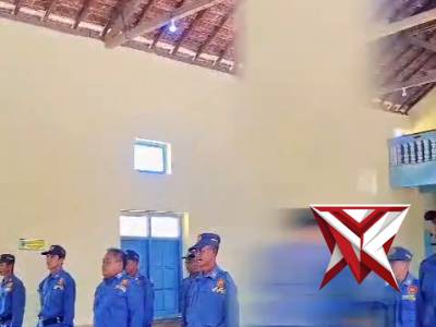 Polsek ngariboyo Pembinaan linmas dan pelatihan Pbb di desa ngariboyo