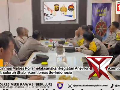 Polda Sumsel secara zoom mengarahkan Babinkantibmas. - PoliceTube