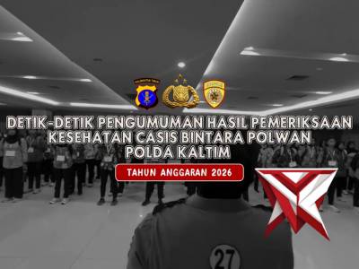 momen detik-detik pengumuman hasil pemeriksaan kesehatan seleksi penerimaan Bintara Polwan