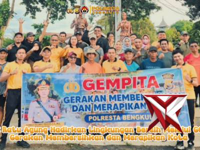 *Polsek Ratu Agung Hadirkan Lingkungan Bersih Melalui GEMPITA*
