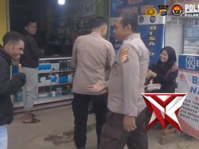 Polsek Ukui Sambang Warga Sampaikan Pesan Kamtibmas dan Sosialisasi 110
