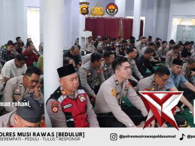 Selaraskan Program Kapolda Sumsel, Polres Musi Rawas Bentuk Personel Berakhlak Lewat Binrohtal Rutin - PoliceTube