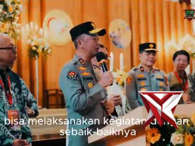 Kapolda Sumsel IJP Sandi Nugroho meninjau langsung pengamanan puncak perayaan Paskah 2026 di Plg