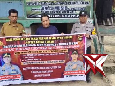 Polsek babat Toman melakukan imbauan di desa rantau panjang