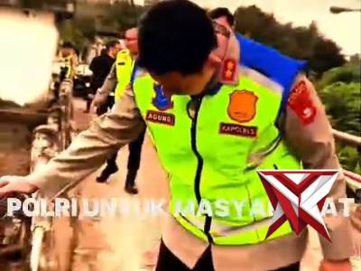 09.Dukung Program Kapolda Sumsel.Polres Musi Rawas Revitalisasi Jembatan Dam Impres