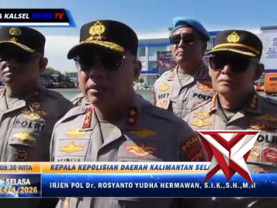 Kapolda Kalsel pimpin langsung Apel gelar sarana prasarana Kesiapsiagaan Karhutla - PoliceTube