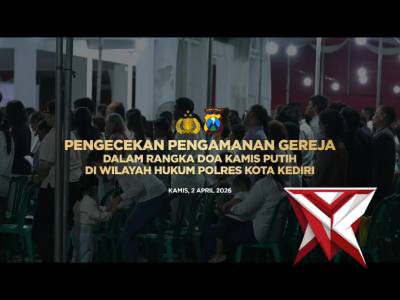Wakapolres kediri kotamelaksanakan kegiatan pengecekan dan monitoring pengamanan di sejumlah gereja
