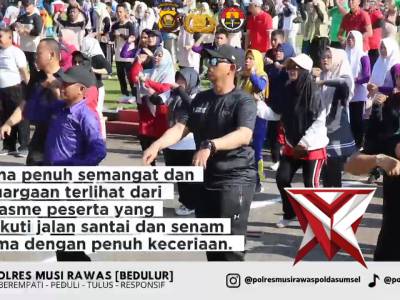Polres Musi Rawas menghadiri hari jadi kabupaten Musi rawas