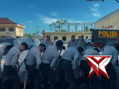 Polres oki hadir 
Giat latkatpuan dalmas sat samapta polres oki hadir