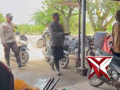 PATROLI JALAN KAKI BHABIN POLSEK LALAN.