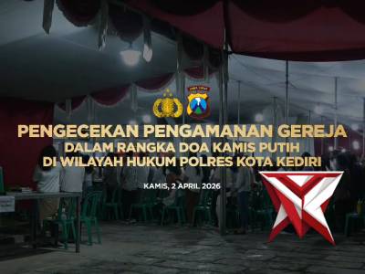Wakapolres kediri kotamelaksanakan kegiatan pengecekan dan monitoring pengamanan di sejumlah gereja - PoliceTube