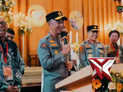 Kapolda Sumsel IJP Sandi Nugroho meninjau langsung pengamanan puncak perayaan Paskah 2026 di Plg