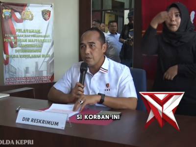 DITRESKRIMUM POLDA KEPRI GELAR KONFERENSI PERS TINDAK PIDANA PERSETUBUHAN TERHADAP ANAK DIBAWAH UMUR
