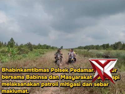 Giat patroli karhutla Polsek Pedamaran timur