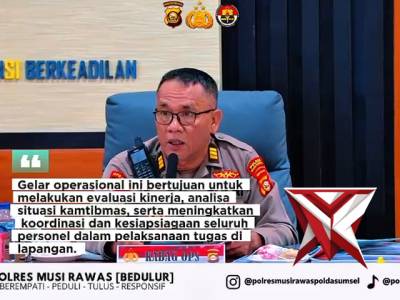 Gelar Opsnal Polres Mura dalam rangka mendukung kebijakan Kapolda sumsel  IJP DR. Sandi Nug