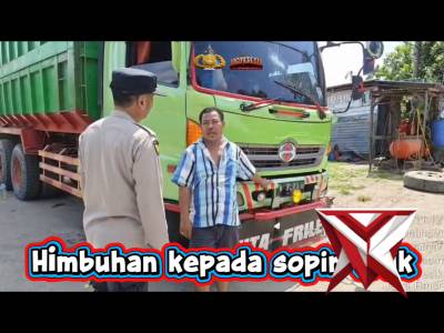 Memberikan himbauan kepada sopir truk