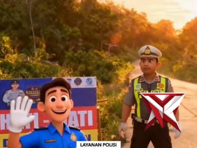 Satlantas Polres Musi Rawas menghimbau para pengendara yang melalui jalan daerah Suro sampai ke laki