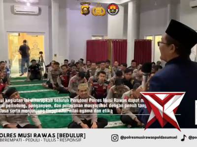 Selaraskan Program Kapolda Sumsel, Polres Musi Rawas Bentuk Personel Berakhlak Lewat Binrohtal Rutin