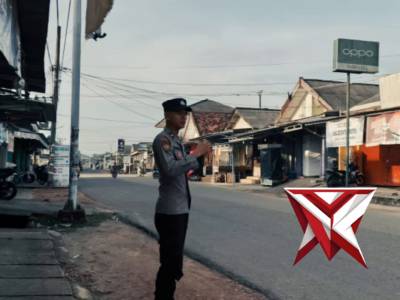 anggota polsek payung melaksanakan giat gatur pagi