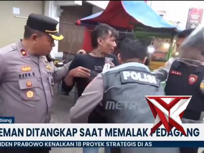Polresta Bandung berhasil mengamankan seorang preman yang tengah melakukan pemalakan