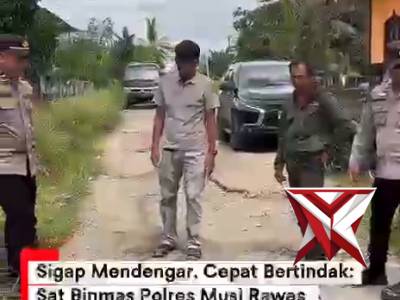 Kapolda Sumsel IJP DR. Sandi N-Kapolres Musi Rawas-Laks Prog Kapolda Sambang danserap aspirasi warga