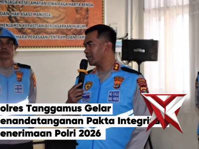 Polres Tanggamus Gelar Penandatanganan Pakta Integritas Penerimaan Polri 2026