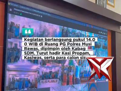 Kapolda Sumsel IJP Sandi Nugroho: Polres Musi Rawas Ikuti Zoom Pakta Integritas Polri 2026