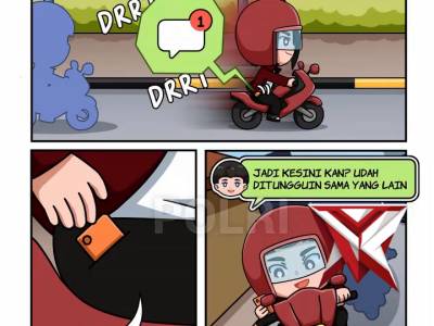 "EH EH, ADA SMS MASUK KAYAKNYA"