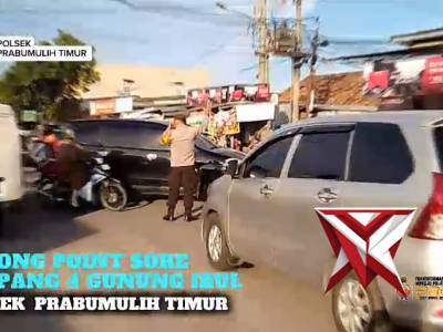 Giat Strong Point Simpang 4 Gunung Ibul pers Polsek Prabumulih Timur