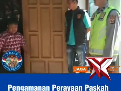 Polsek Purwodadi-Polres Musi Rawas.Laks Pengamanan Paskah di gereja Santo Yusup.purwodadi