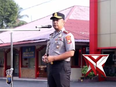 Kegiatan Apel Pagi Jam Pimpinan di Halaman Polres Asahan yang di Pimpin Kapolres Asahan