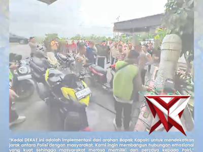 Kapolda Sumsel Irjen Pol Dr. Sandi Nugroho melalui Polres OKU Selatan meluncurkan Kedai &ldquo;DEKAT&rdquo; (De