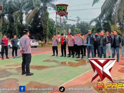 KEGIATAN APEL PAGI POLSEK SUNGAI LILIN (SM7)