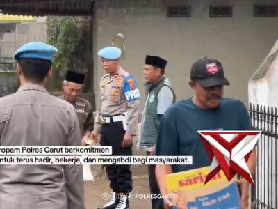 Sipropam Polres Garut melaksanakan kegiatan Bakti sosial - PoliceTube