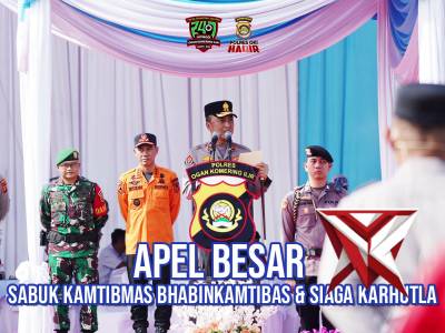 Apel Besar Sabuk Kamtibmas, Bhabinkamtibmas dan Siaga Karhutla di wilayah Polres OKI Polda Sumsel - PoliceTube