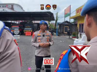 Pengecekan personil oleh Si Propam Polres Muba ..