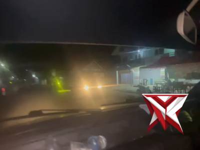 POLSEK_JARAI. Melaksanakan kryd malam di wilkum Polsek Jarai