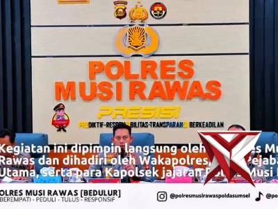 Gelar Opsnal Polres Mura dalam rangka mendukung kebijakan Kapolda sumsel  IJP DR. Sandi Nugroho