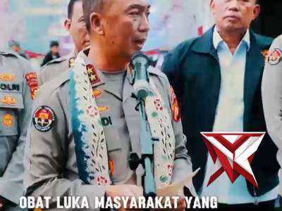 Suasana haru dan bahagia mewarnai Lapangan Gedung Presisi saat Kapolda Sumsel Irjen Pol. Dr. Sandi N