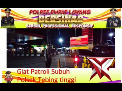 Situasi Aman dan Kondusif, Polsek Tebing Tinggi Intensifkan Patroli Subuh