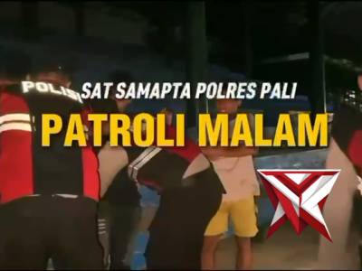 Patroli malam satsamapta polres pali.