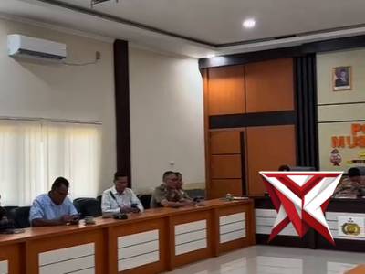 Kapolda IJP Sandi Nugroho Kapolres Musi Rawas Hadiri Rakernis Gabungan Empat Satker Secara Virtual