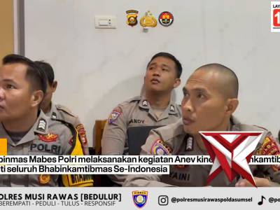 Bhabinkamtibmas Polres Musi Rawas Ikuti Anev Korbinmas, Perkuat Kinerja Presisi