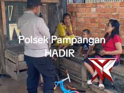 Polsek Pampangan hadir