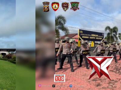 Tingkatkan Kesiapsiagaan, Personel Polres Muba Gelar Latihan Dalmas